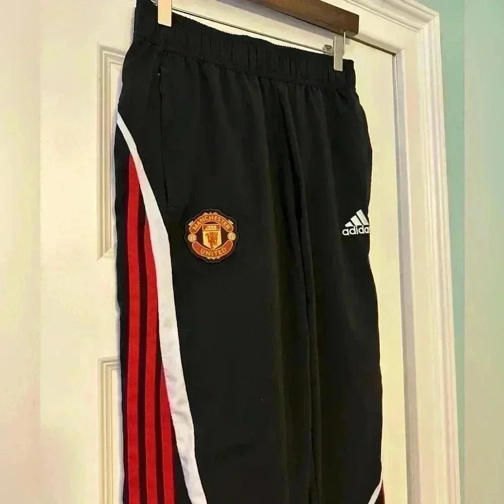 Manchester United Pants Teamgeist Mens Soccer Football H64068 Adidas Size S EUC!